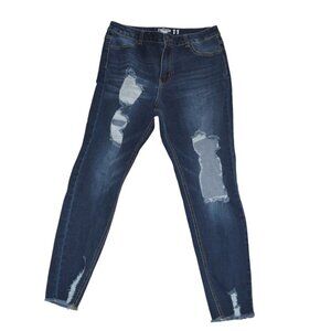REFUGE DARK DISTRESSED JEANS SIZE 11